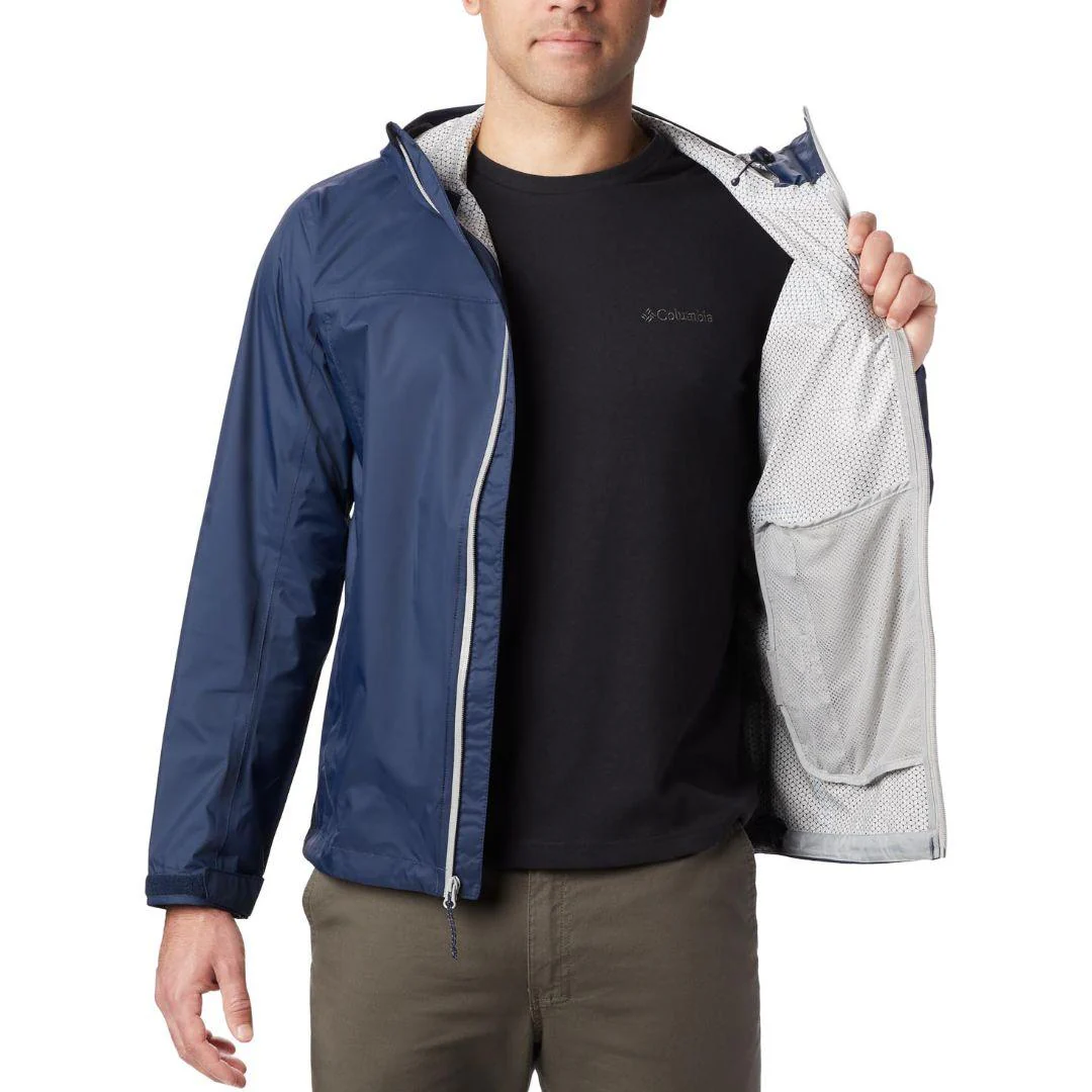 Columbia Men Blue EvaPOURation Jacket Waterproof - Image 4