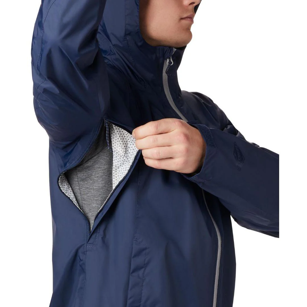 Columbia Men Blue EvaPOURation Jacket Waterproof - Image 5