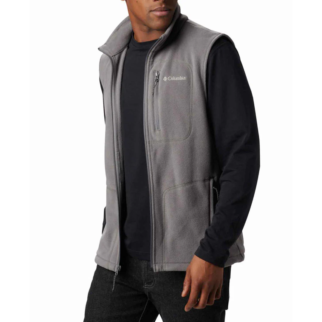 Columbia Men Grey Fast Trek Fleece Vest - Image 4