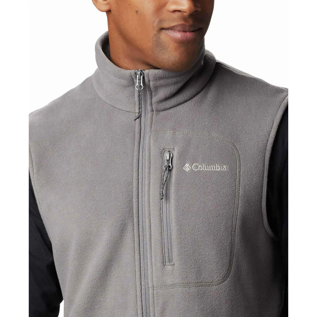 Columbia Men Grey Fast Trek Fleece Vest - Image 5