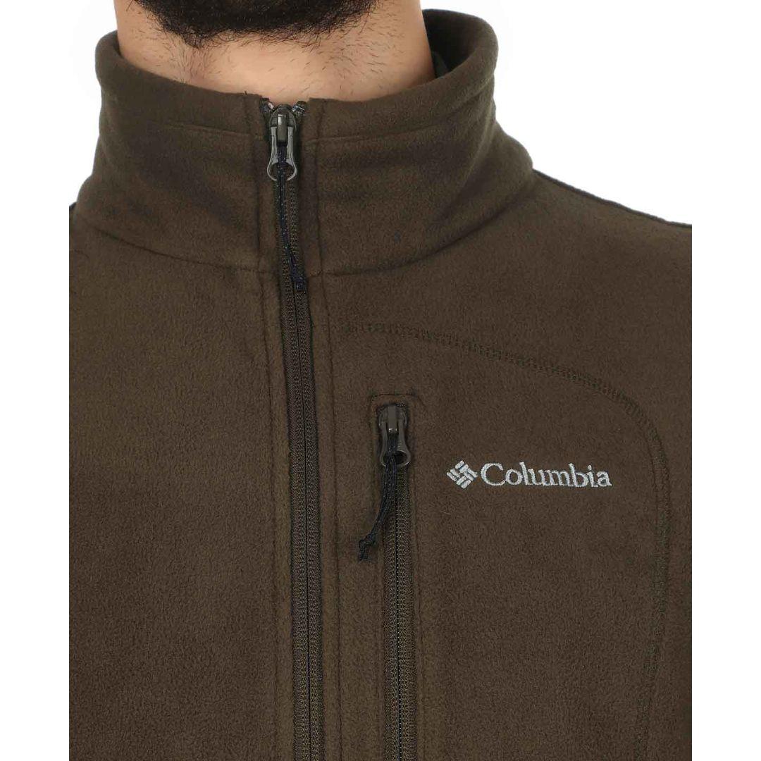 Columbia Men Olive Fast Trek Fleece Vest - Image 2