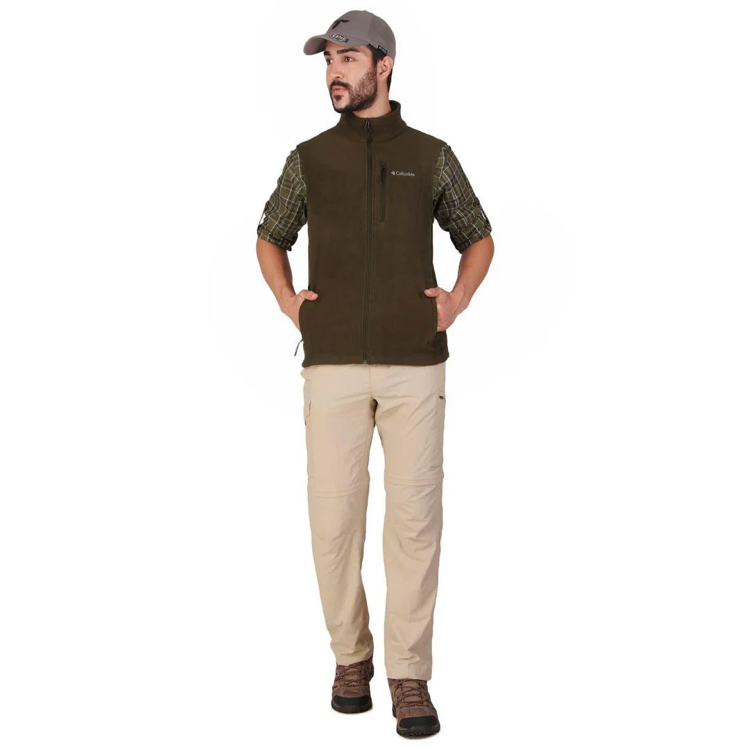 Columbia Men Olive Fast Trek Fleece Vest - Image 4