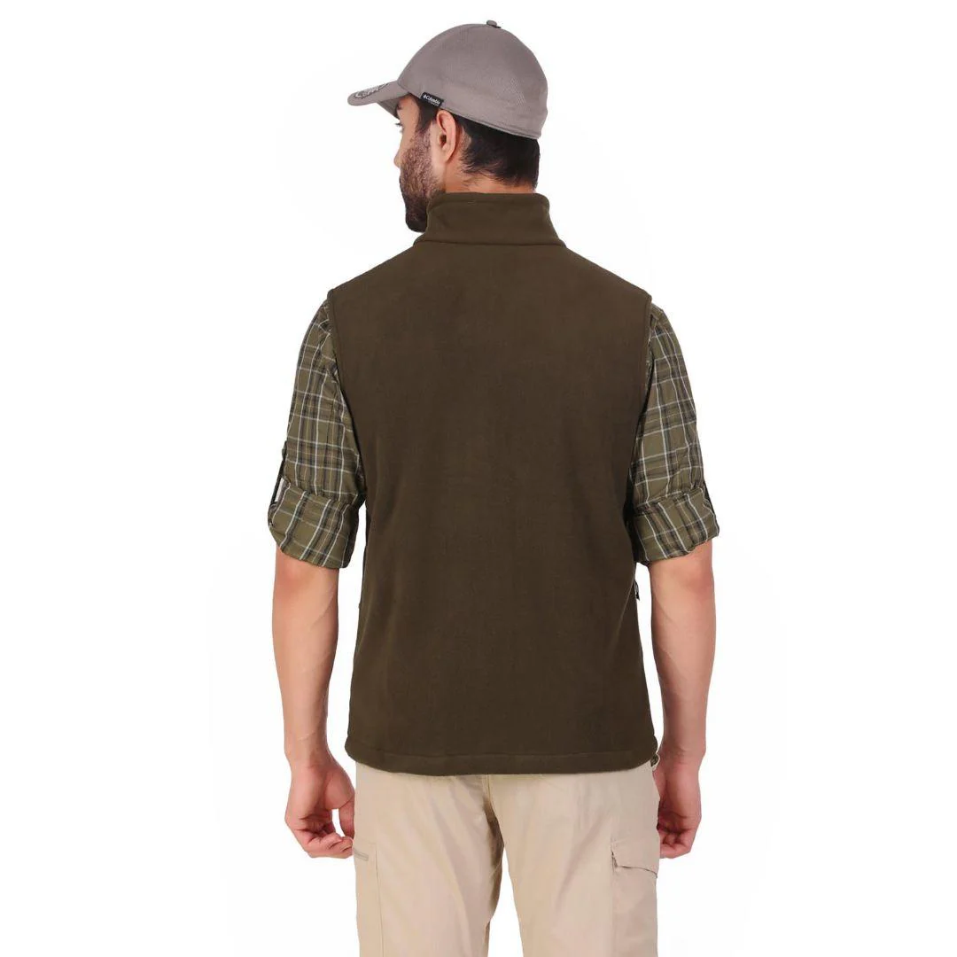 Columbia Men Olive Fast Trek Fleece Vest - Image 7