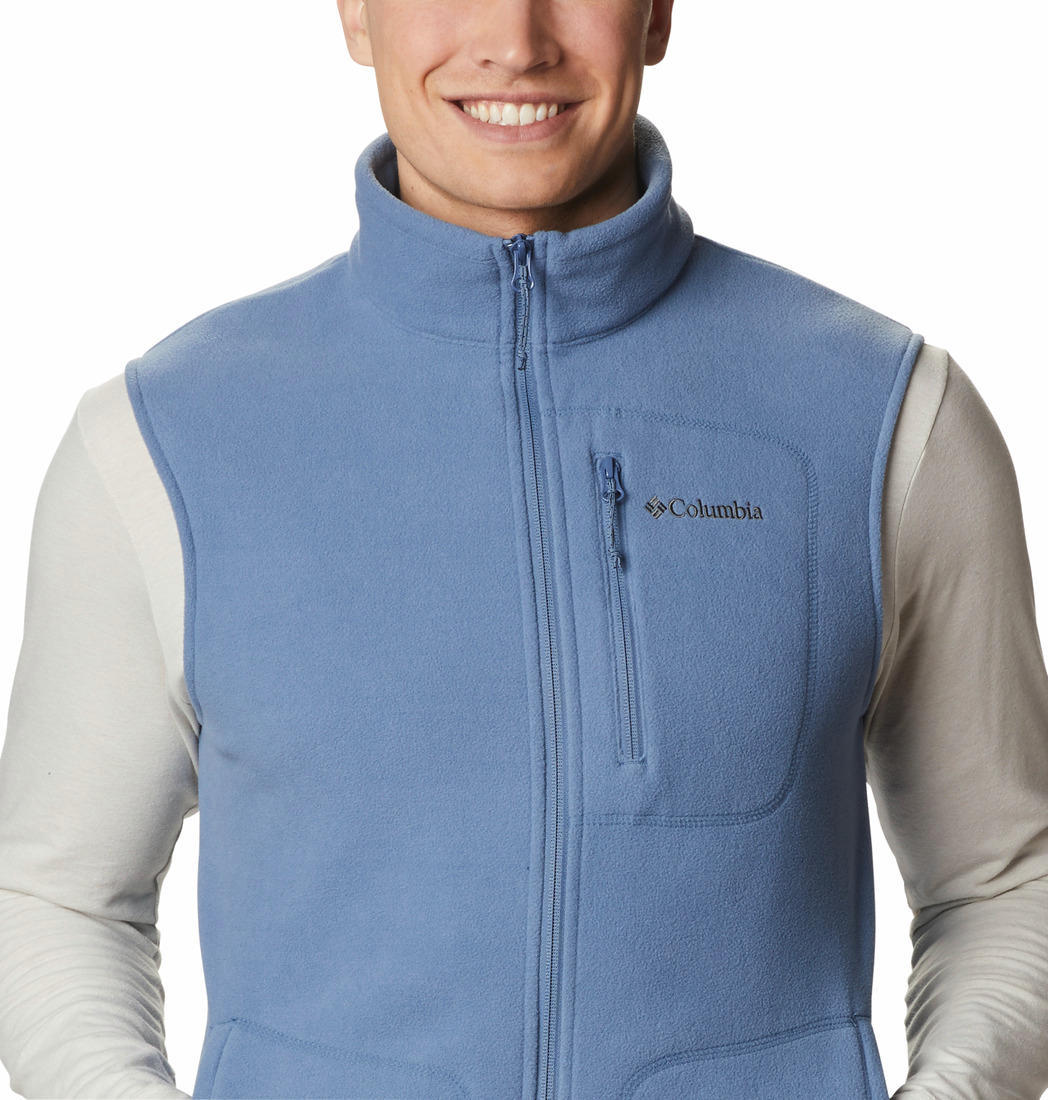 Columbia Men Blue Fast Trek Fleece Vest - Image 6