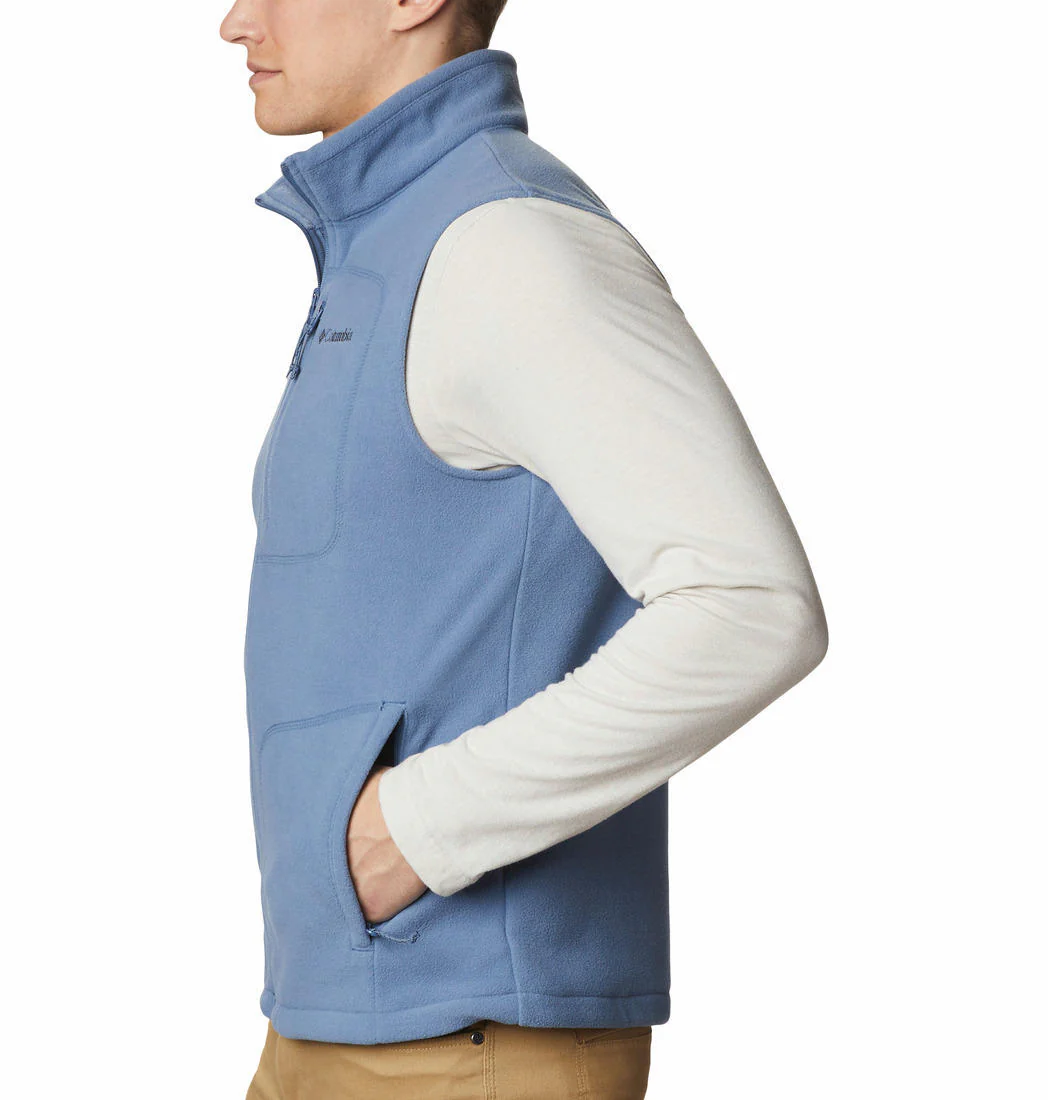 Columbia Men Blue Fast Trek Fleece Vest - Image 7