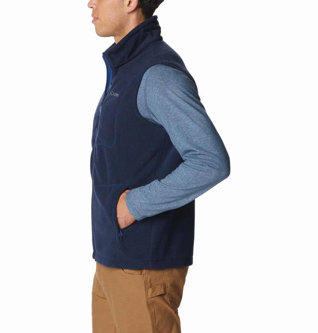 Columbia Men Blue Fast Trek Fleece Vest - Image 5