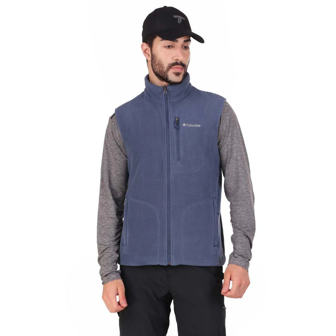 Columbia Men Blue Fast Trek Fleece Vest