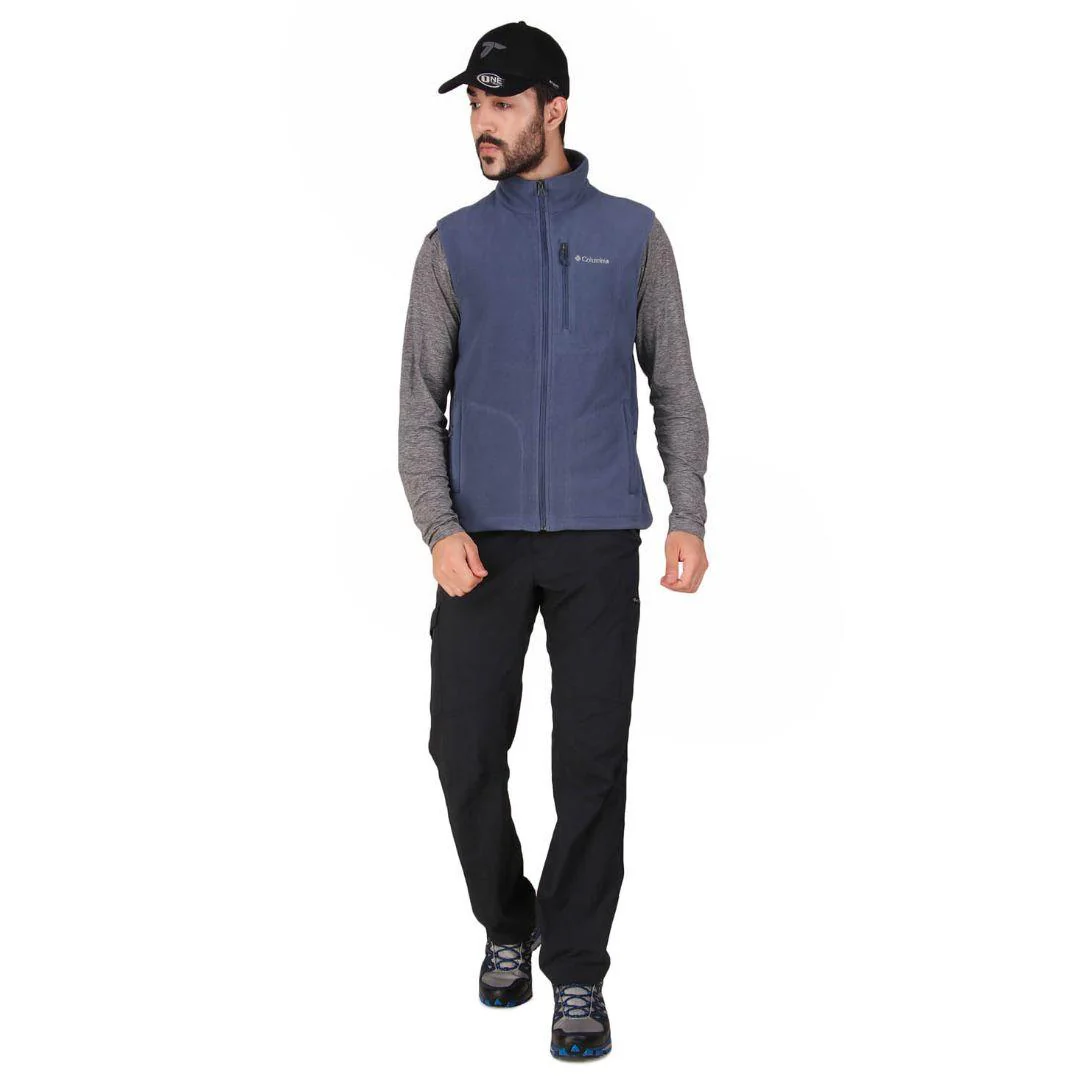 Columbia Men Blue Fast Trek Fleece Vest - Image 4