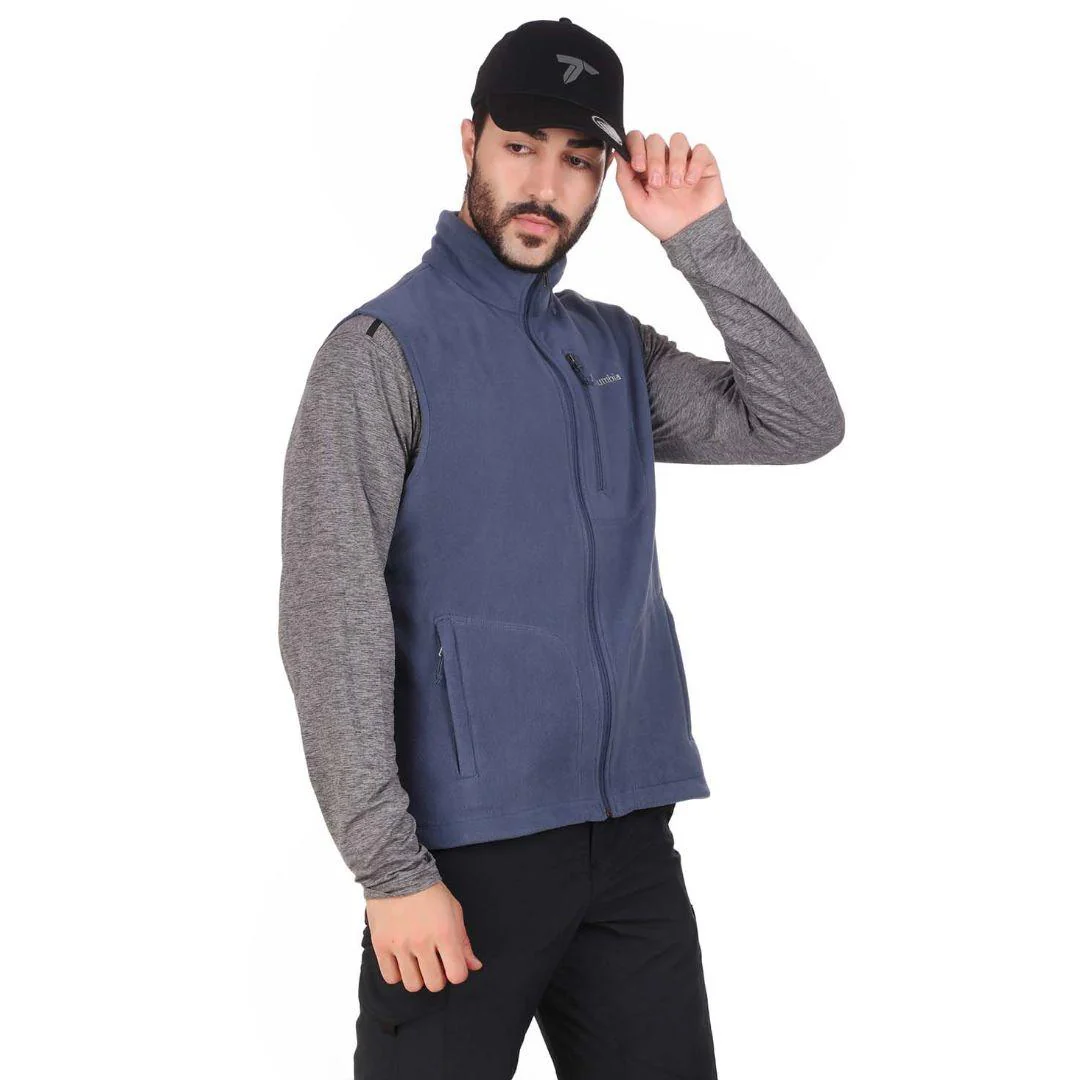 Columbia Men Blue Fast Trek Fleece Vest - Image 5