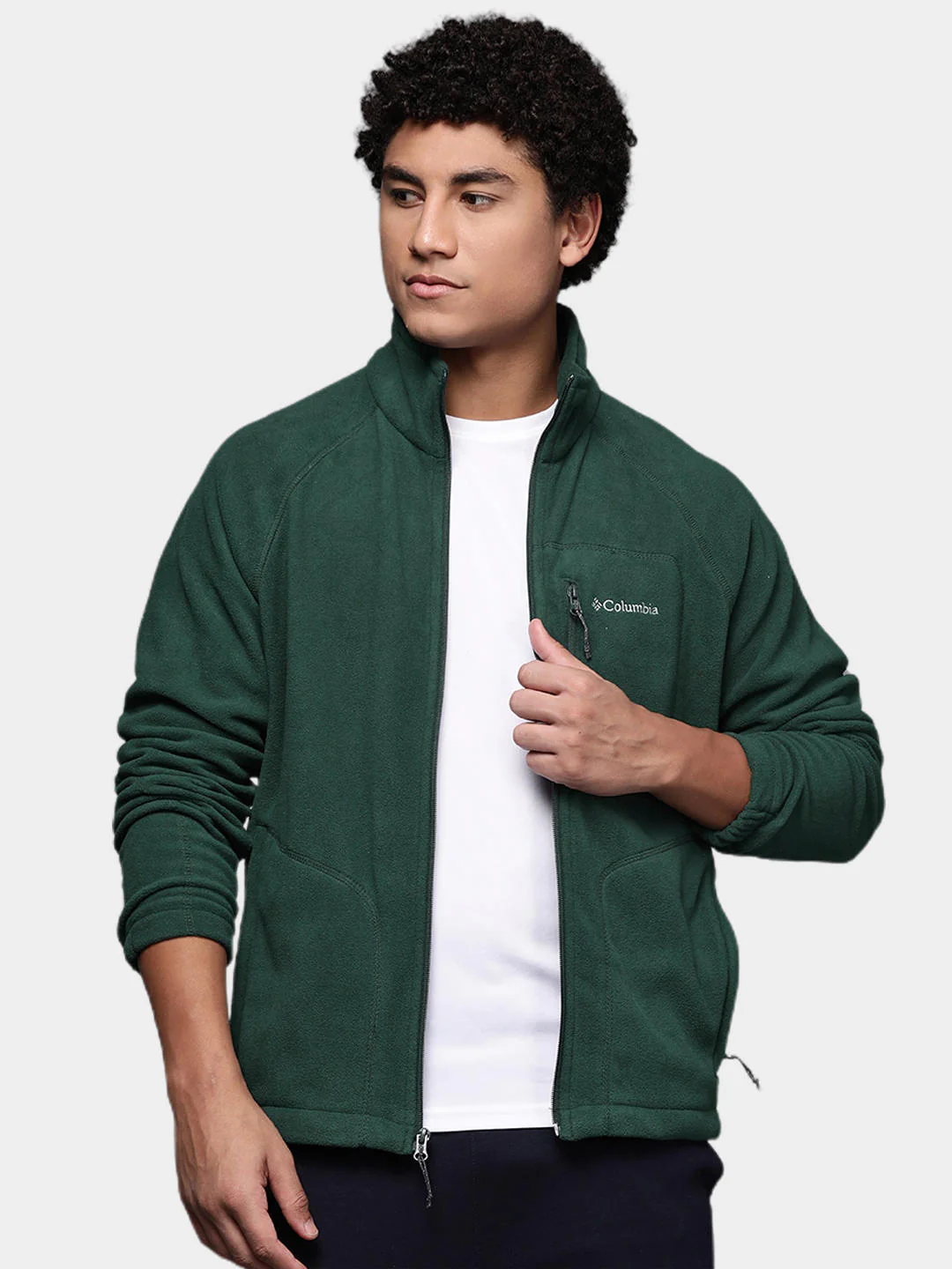 Columbia Men Green Fast Trek II Full Zip Fleece - Image 8