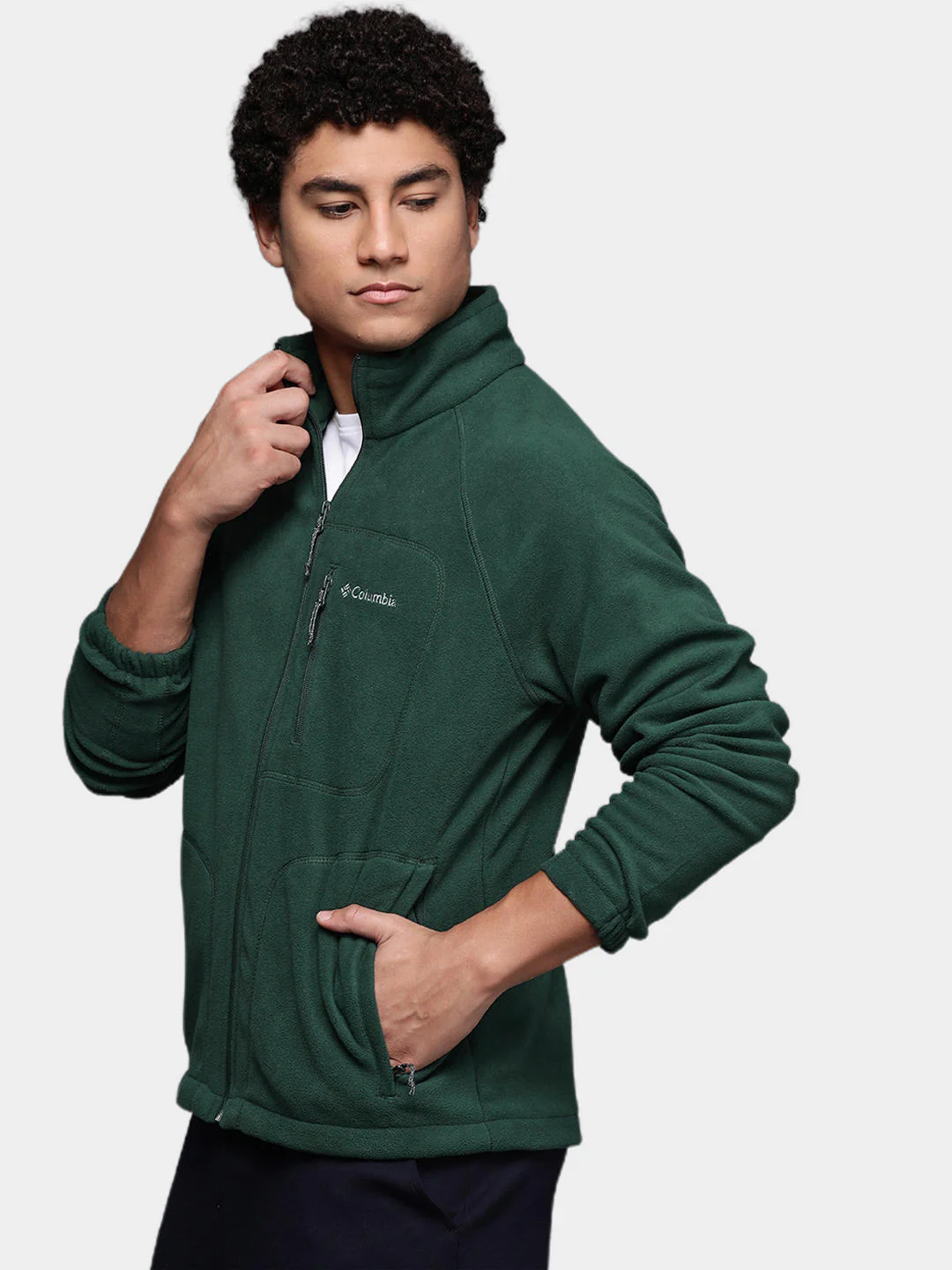 Columbia Men Green Fast Trek II Full Zip Fleece - Image 9