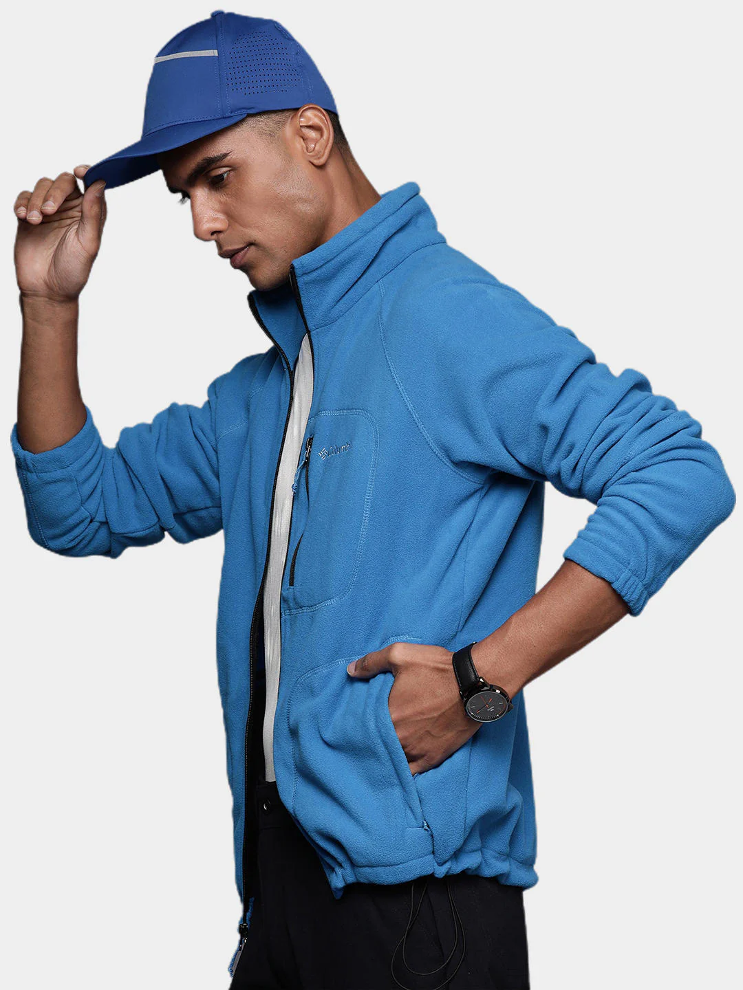 Columbia Men Blue Fast Trek II Full Zip Fleece - Image 7