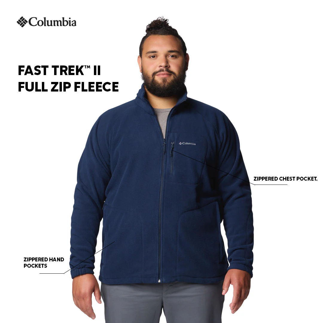 Columbia Men Blue Fast Trek II Full Zip Fleece - Image 2