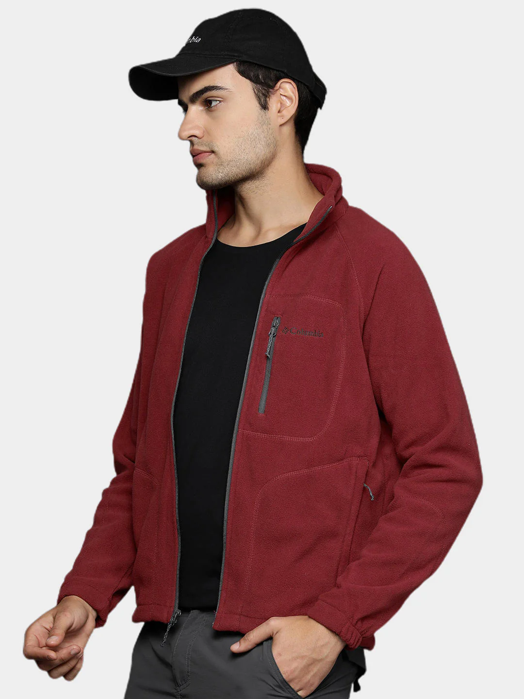 Columbia Men Pink Fast Trek II Full Zip Fleece - Image 8