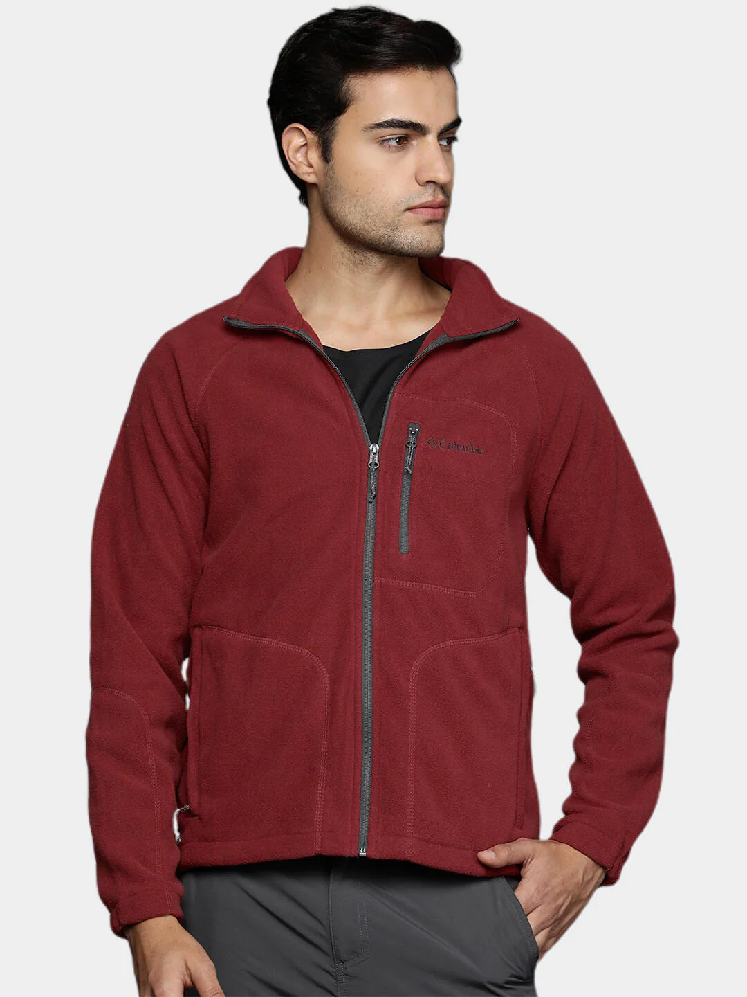Columbia Men Pink Fast Trek II Full Zip Fleece - Image 9