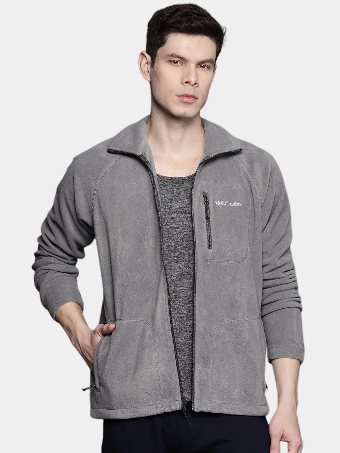 Columbia Men Grey Fast Trek II Full Zip Fleece - Image 11