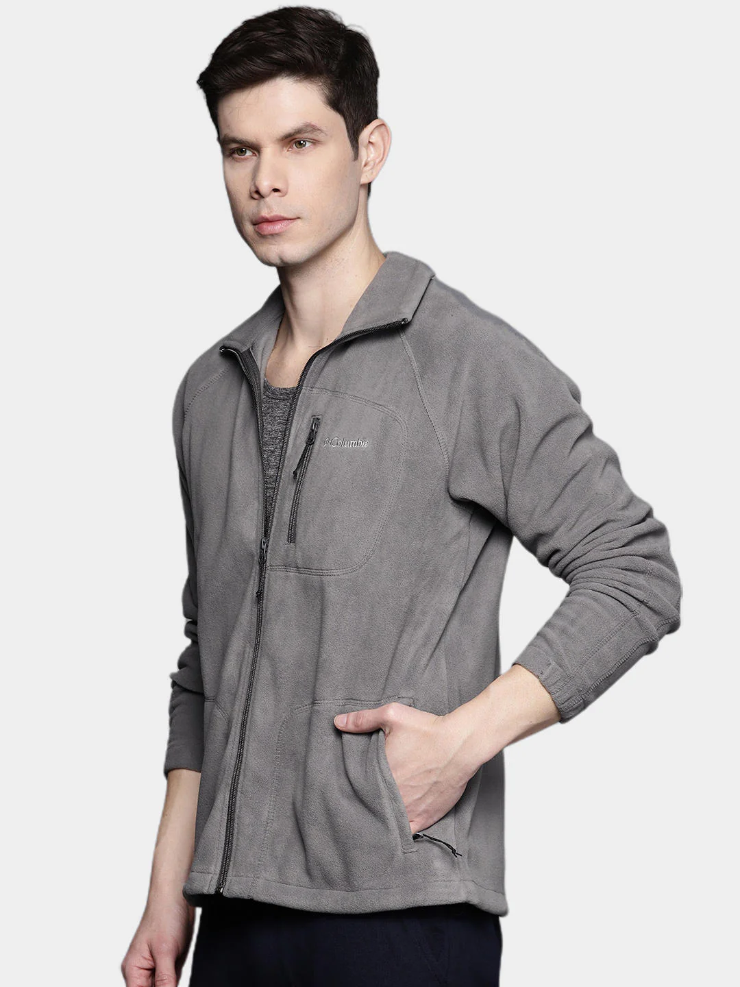 Columbia Men Grey Fast Trek II Full Zip Fleece - Image 13