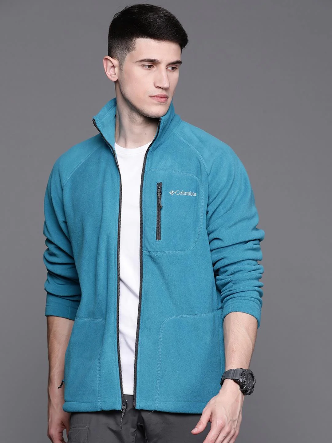 Columbia Men Blue Fast Trek II Full Zip Fleece - Image 10