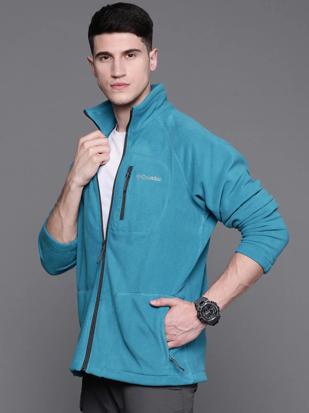 Columbia Men Blue Fast Trek II Full Zip Fleece - Image 12