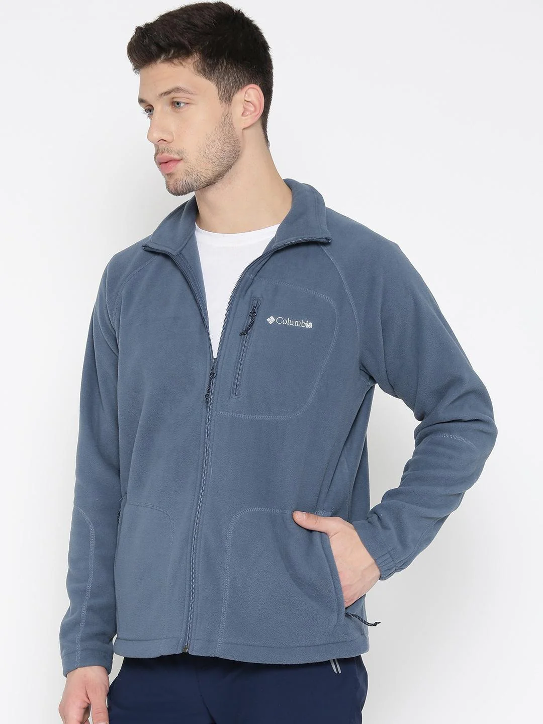 Columbia Men Blue Fast Trek II Full Zip Fleece - Image 4