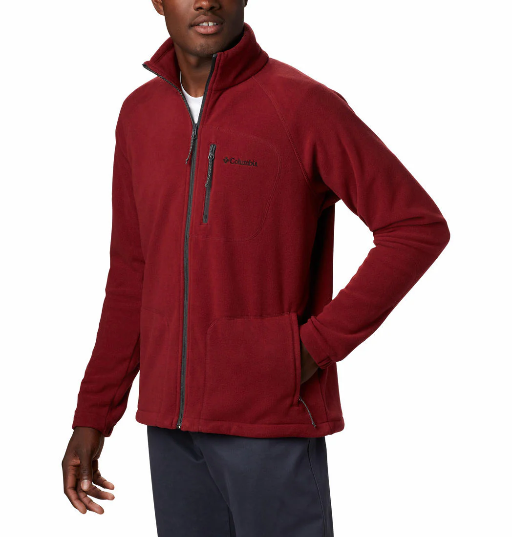 Columbia Men Pink Fast Trek II Full Zip Fleece - Image 2