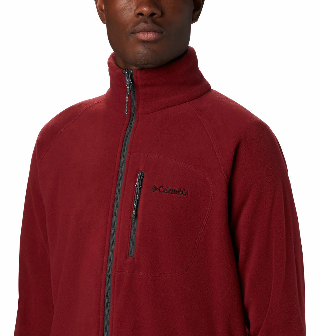 Columbia Men Pink Fast Trek II Full Zip Fleece - Image 4
