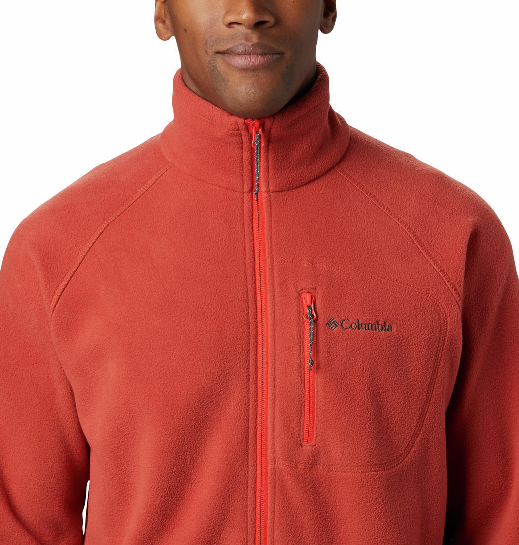 Columbia Men Orange Fast Trek II Full Zip Fleece - Image 4