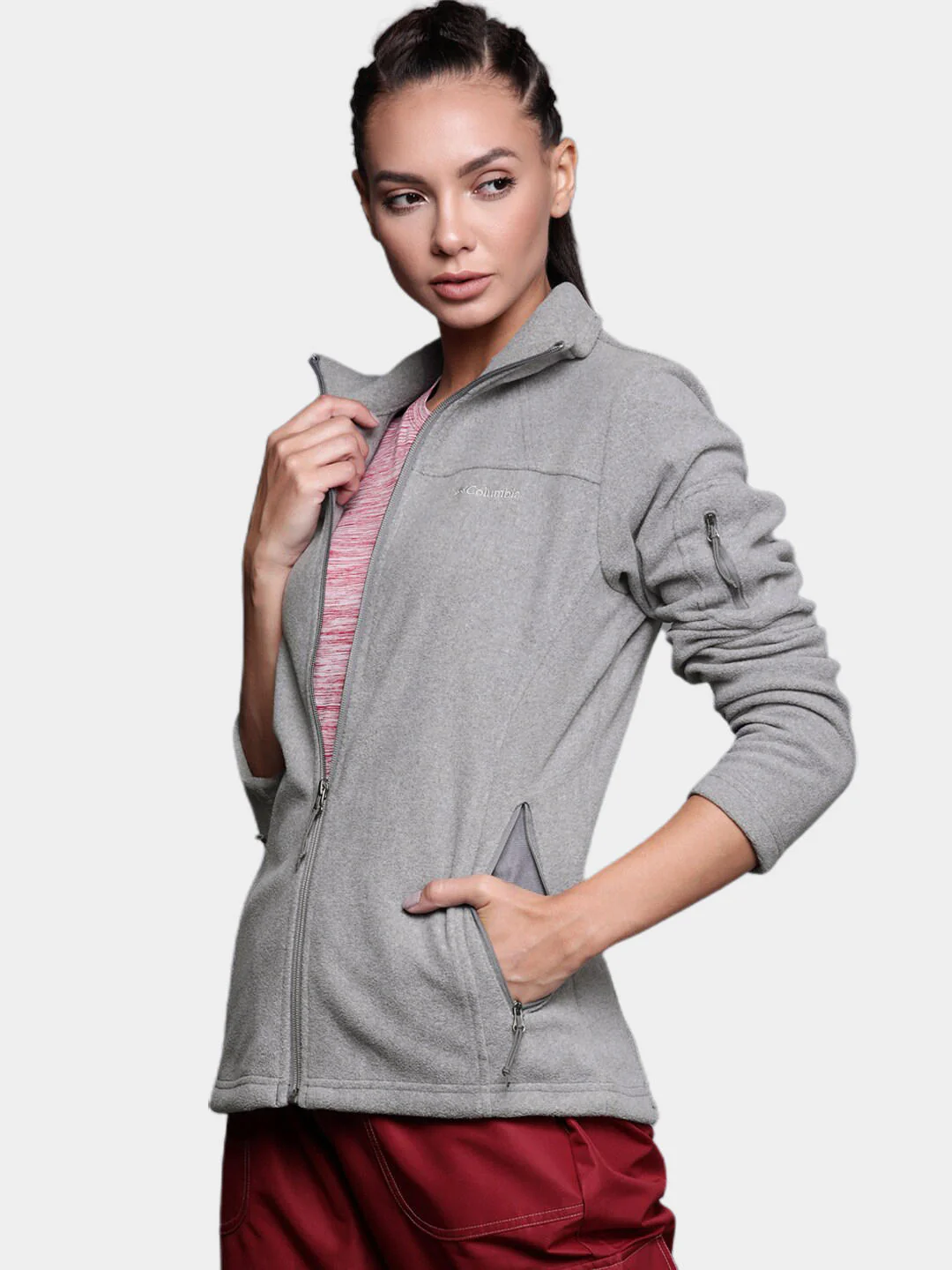 Columbia Women Grey Fast Trek II Jacket - Image 9