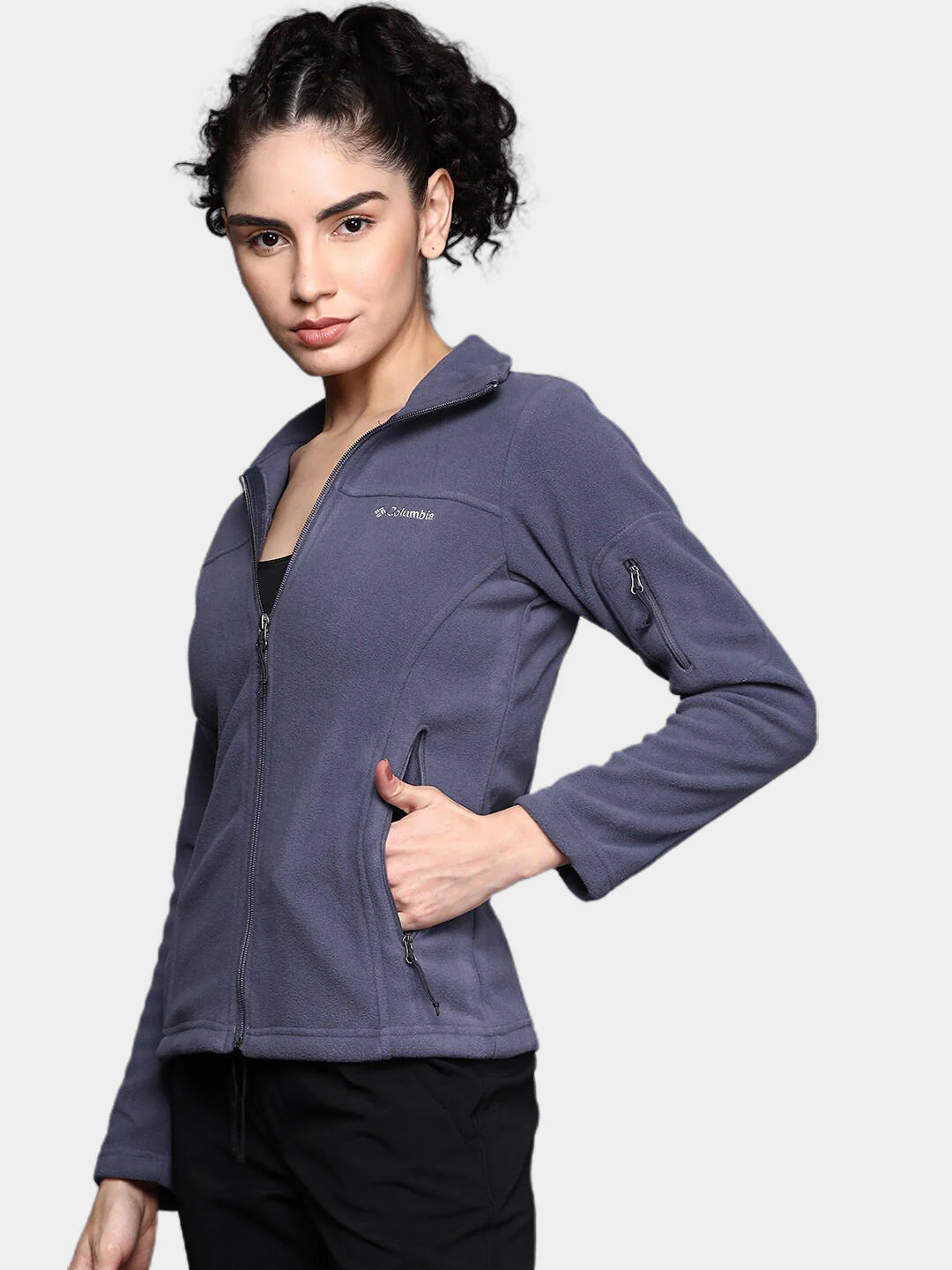 Columbia Women Navy Blue Fast Trek II Jacket - Image 7