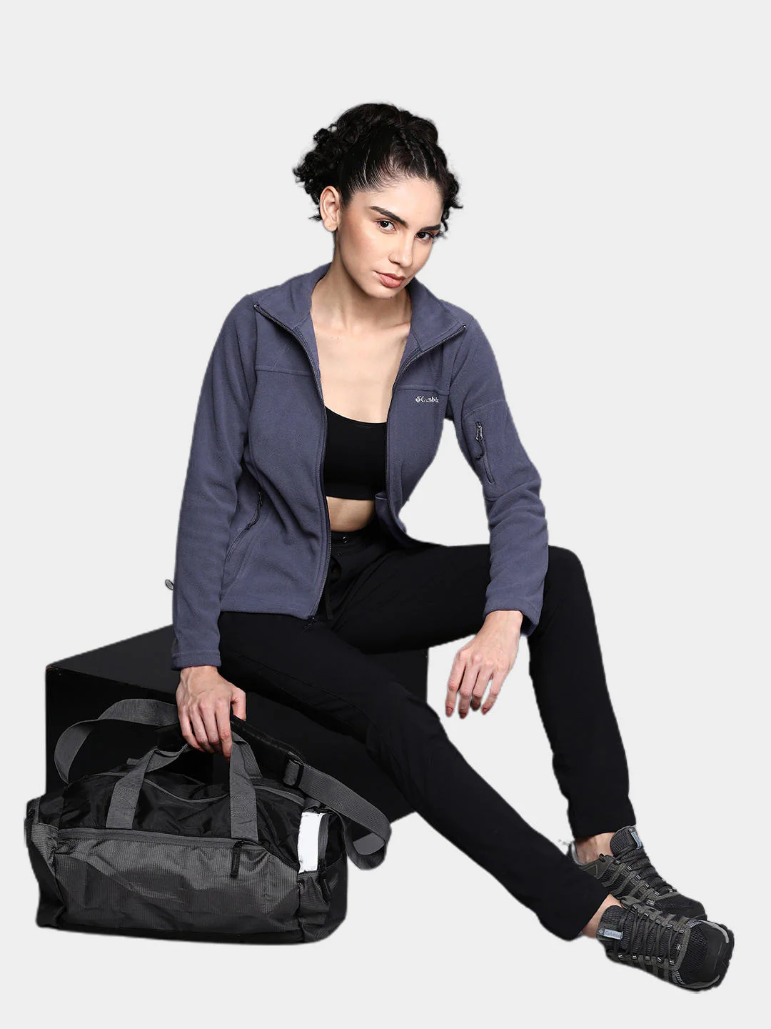 Columbia Women Navy Blue Fast Trek II Jacket - Image 8