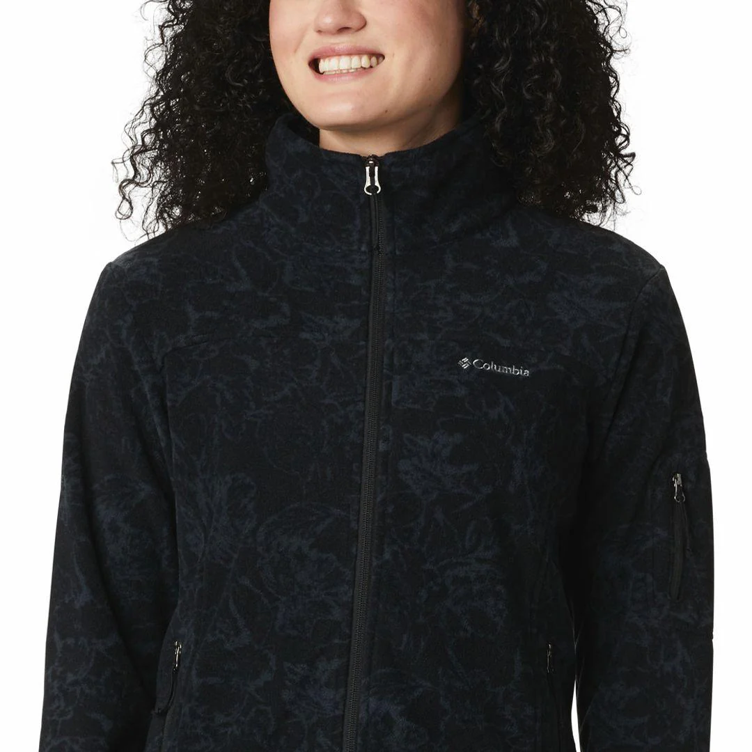 Columbia Women Black Fast Trek Printed Jkt - Image 2