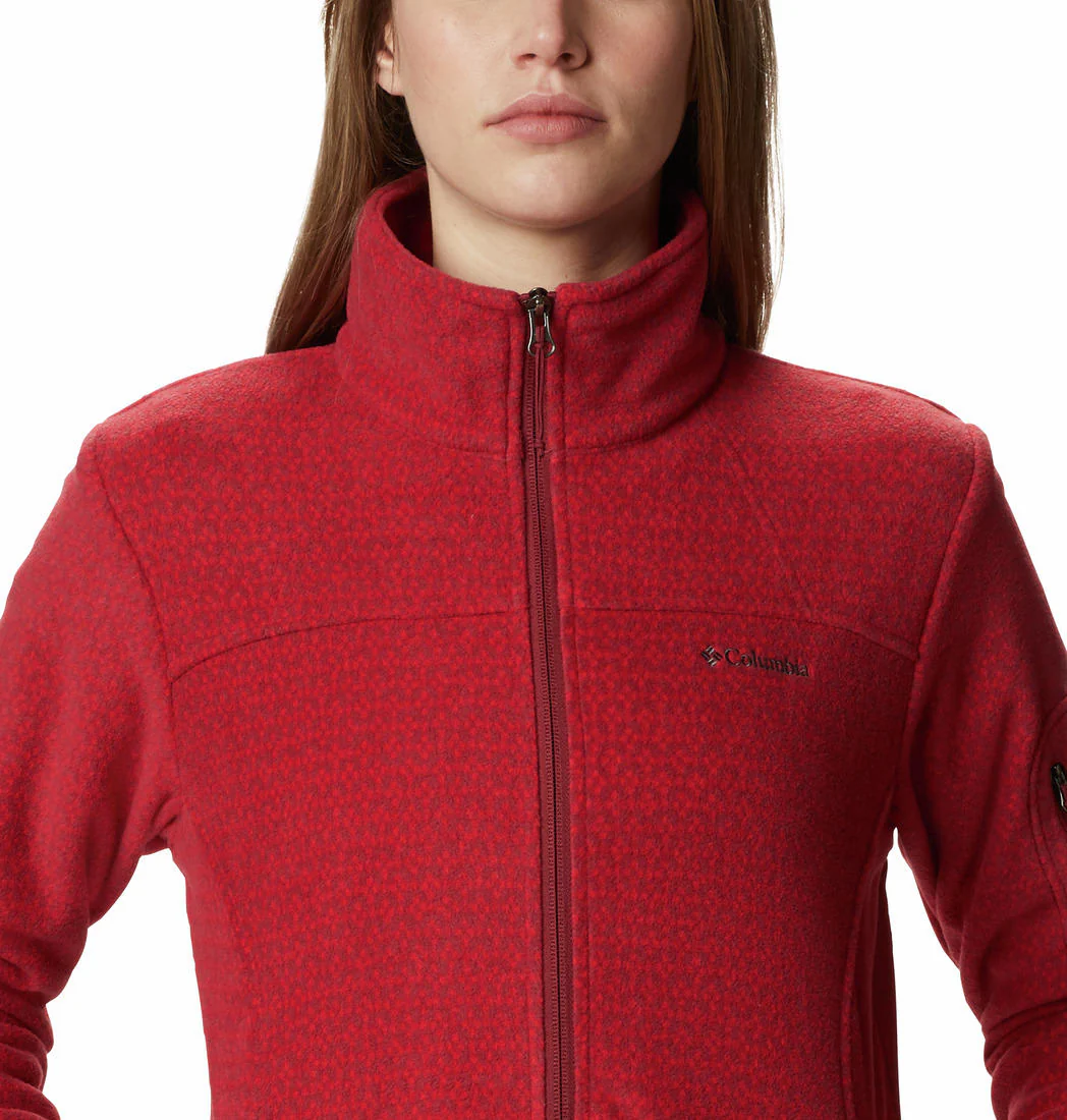 Columbia Women Red Fast Trek Printed Jkt - Image 2