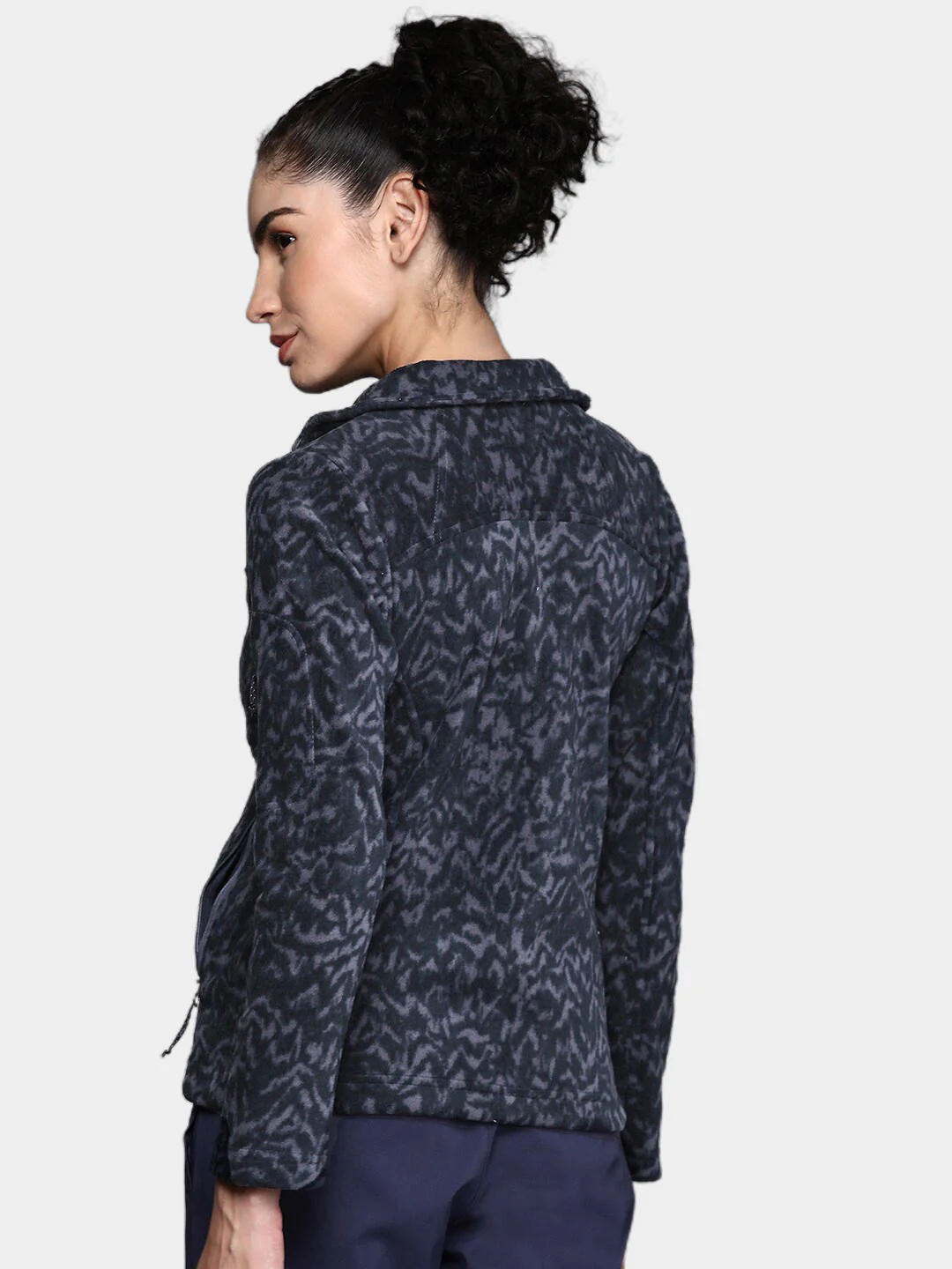 Columbia Women Navy Blue Fast Trek Printed Jkt - Image 12