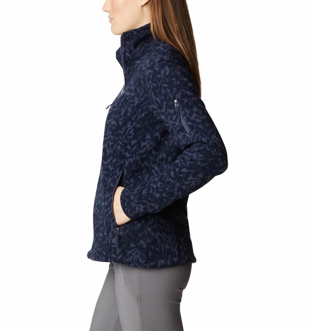Columbia Women Navy Blue Fast Trek Printed Jkt - Image 2