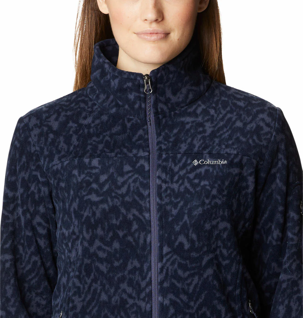 Columbia Women Navy Blue Fast Trek Printed Jkt - Image 3