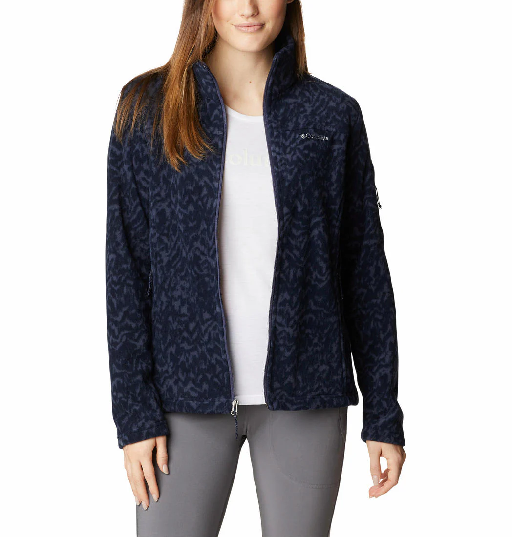 Columbia Women Navy Blue Fast Trek Printed Jkt - Image 6
