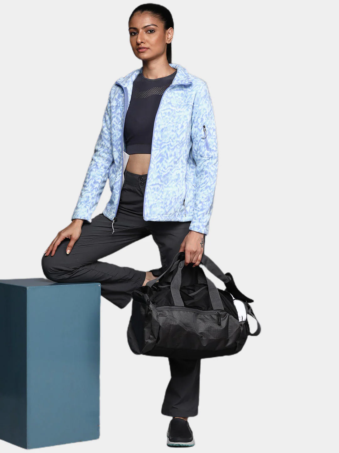Columbia Women Purple Fast Trek Printed Jkt - Image 10