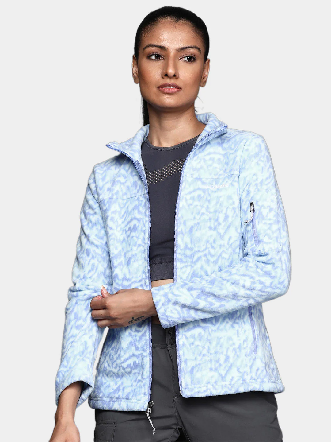 Columbia Women Purple Fast Trek Printed Jkt - Image 8