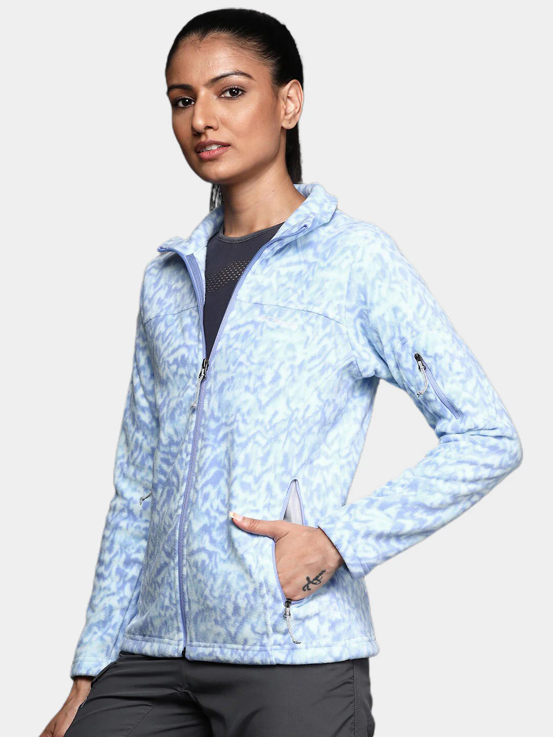 Columbia Women Purple Fast Trek Printed Jkt - Image 9