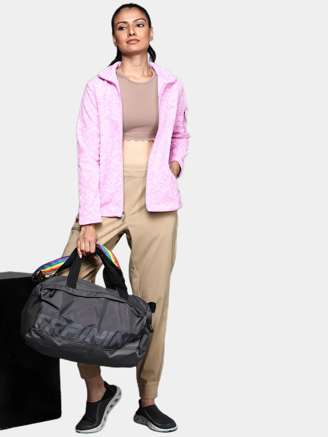 Columbia Women Purple Fast Trek Printed Jkt - Image 10