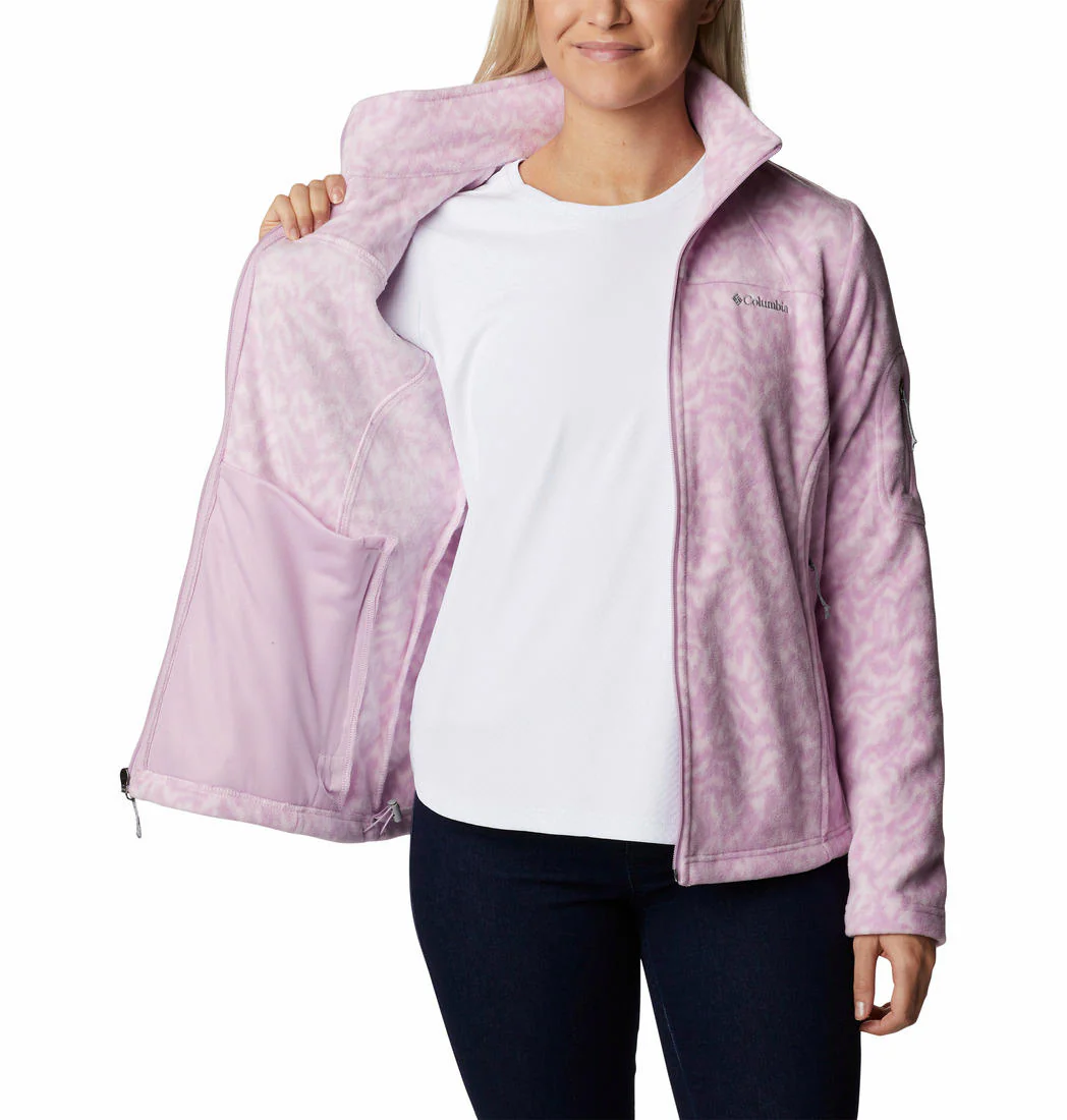 Columbia Women Purple Fast Trek Printed Jkt - Image 4