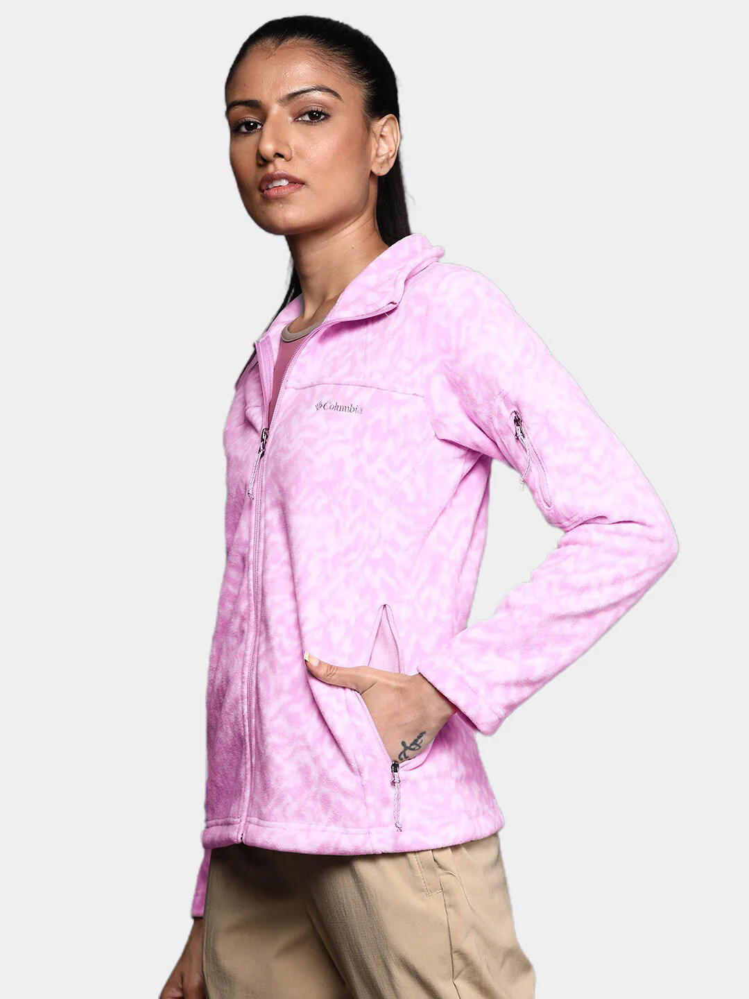 Columbia Women Purple Fast Trek Printed Jkt - Image 9
