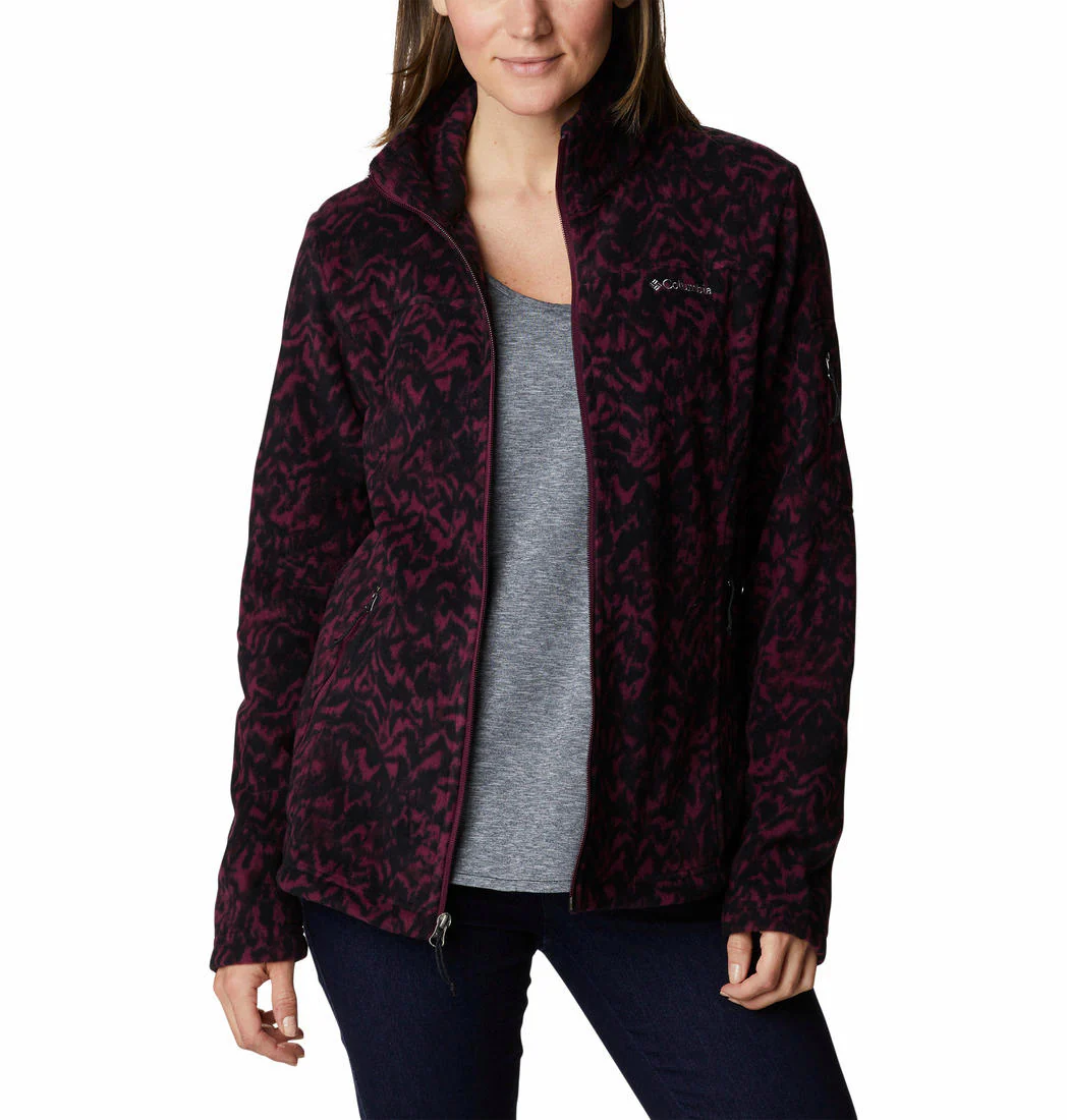 Columbia Women Purple Fast Trek Printed Jkt - Image 4