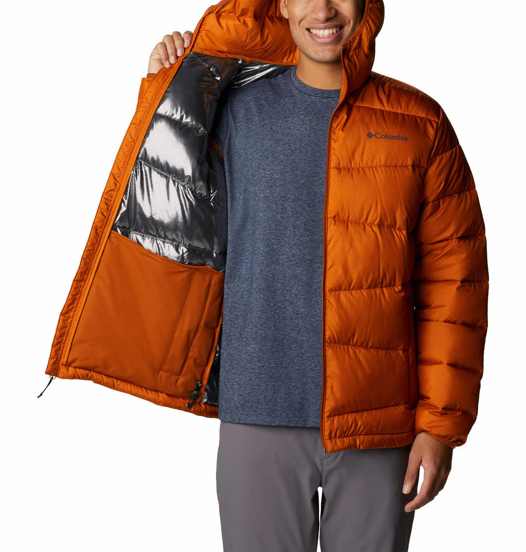 Columbia Men Orange Fivemile Butte Hooded Jacket - Image 4