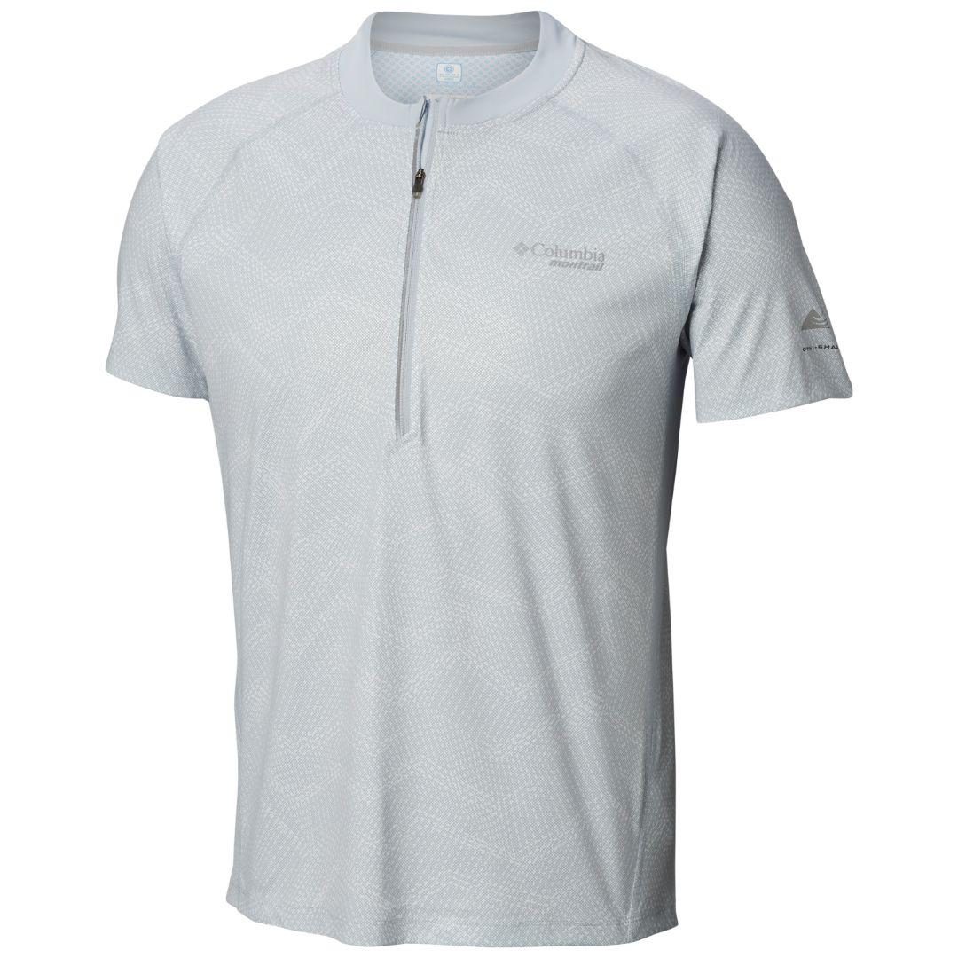 Columbia Men Grey F.K.T. II Short Sleeve Shirt (Sun Protection)