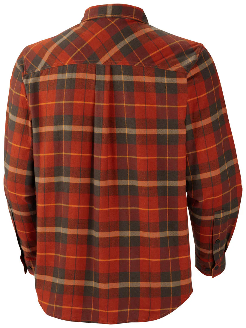 Columbia Men Orange Flare Gun Flannel III Long Sleeve Shirt - Image 2