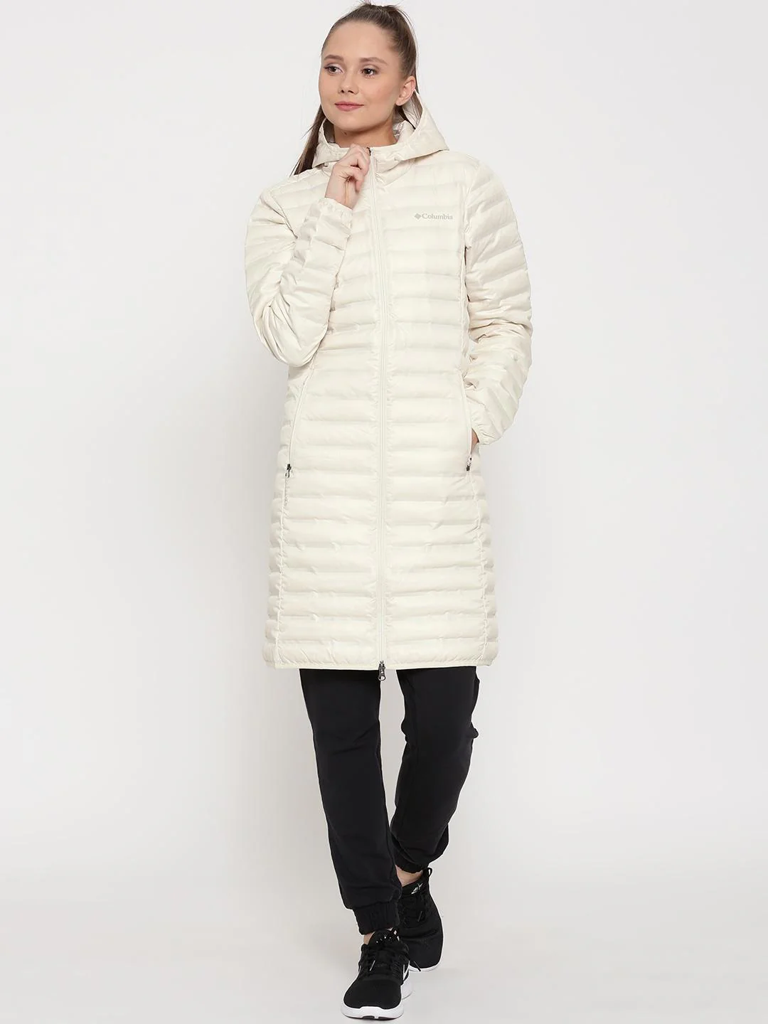Columbia Women White Flash Forward Long Down Jacket - Image 4