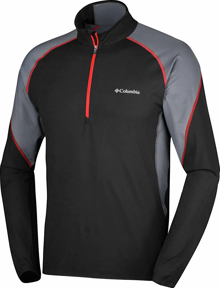 Columbia Men Black Freeze Degree II Half Zip Long Sleeve