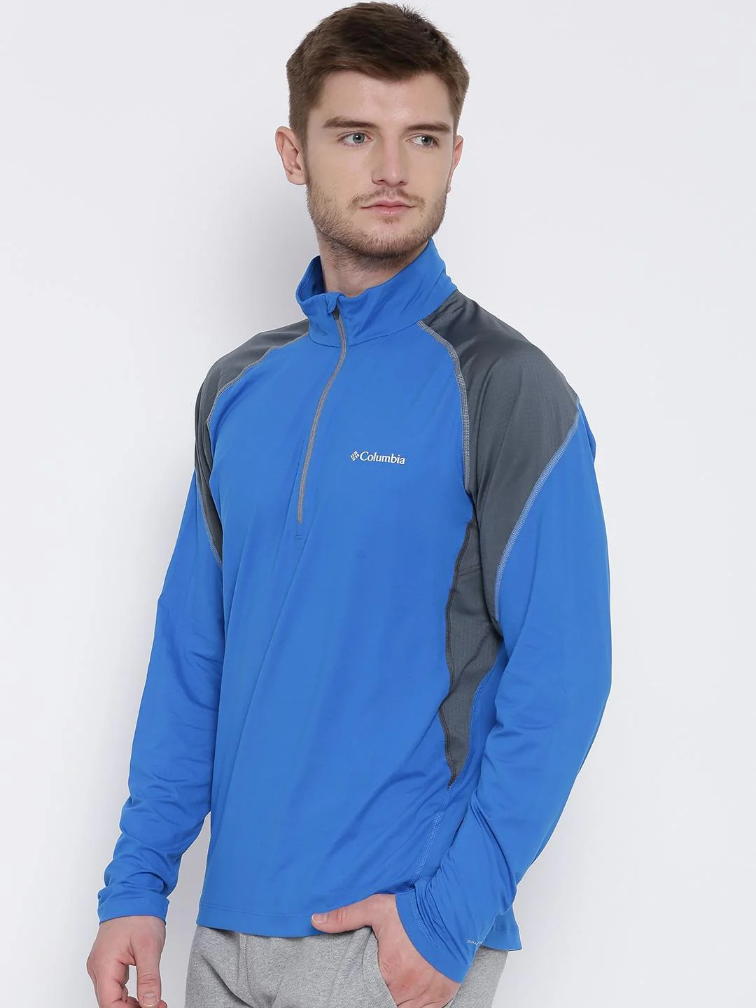 Columbia Men Blue Freeze Degree II Half Zip Long Sleeve - Image 2