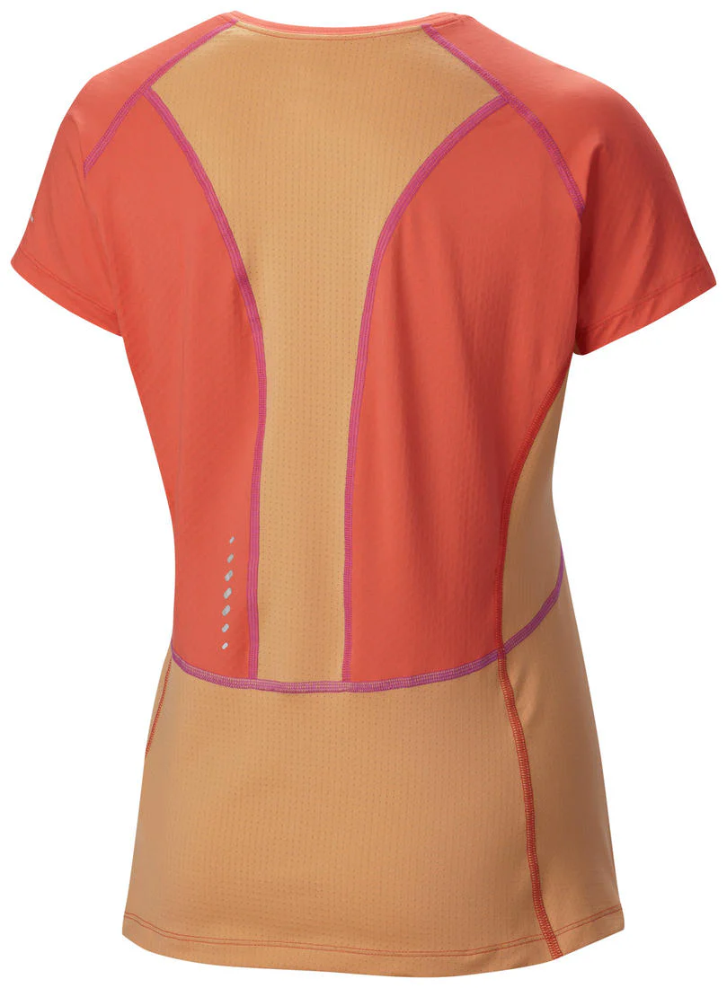 Columbia Women Orange Freeze Degree III Short Sleeve Shirt (Sun Protection) - Image 2